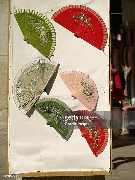 six fans hanging out - folding fan stock pictures, royalty-free photos & images