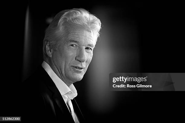 Richard Gere attends the UK premiere of Time Out Of Mind at The Glasgow Film Festival on February 28, 2016 in Glasgow, Scotland.