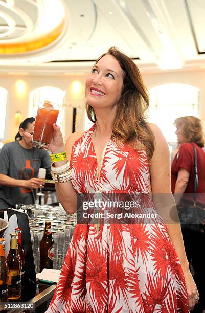 Guest enjoys cocktail at the Southern Kitchen Brunch Hosted By Trisha Yearwood - Part of The NYT Cooking Series during 2016 Food Network & Cooking...
