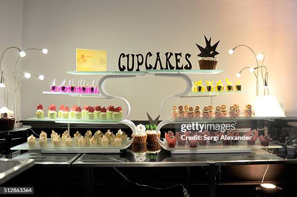 Cupcakes on display at the Southern Kitchen Brunch Hosted By Trisha Yearwood - Part of The NYT Cooking Series during 2016 Food Network & Cooking...