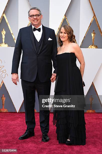 Director Adam McKay and Shira Piven attend the 88th Annual Academy Awards at Hollywood & Highland Center on February 28, 2016 in Hollywood,...