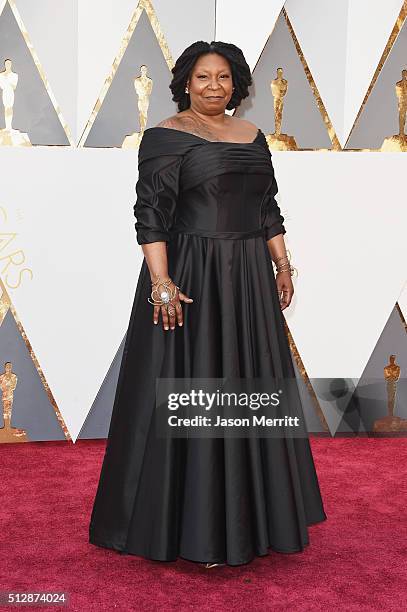 Actress Whoopi Goldberg attends the 88th Annual Academy Awards at Hollywood & Highland Center on February 28, 2016 in Hollywood, California.