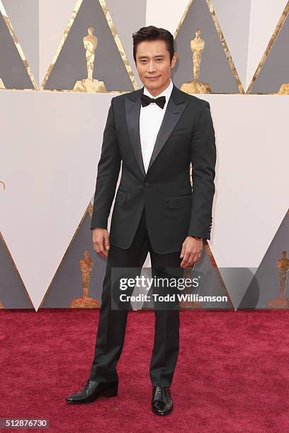 Actor Lee Byung-hun attends the 88th Annual Academy Awards at Hollywood & Highland Center on February 28, 2016 in Hollywood, California.