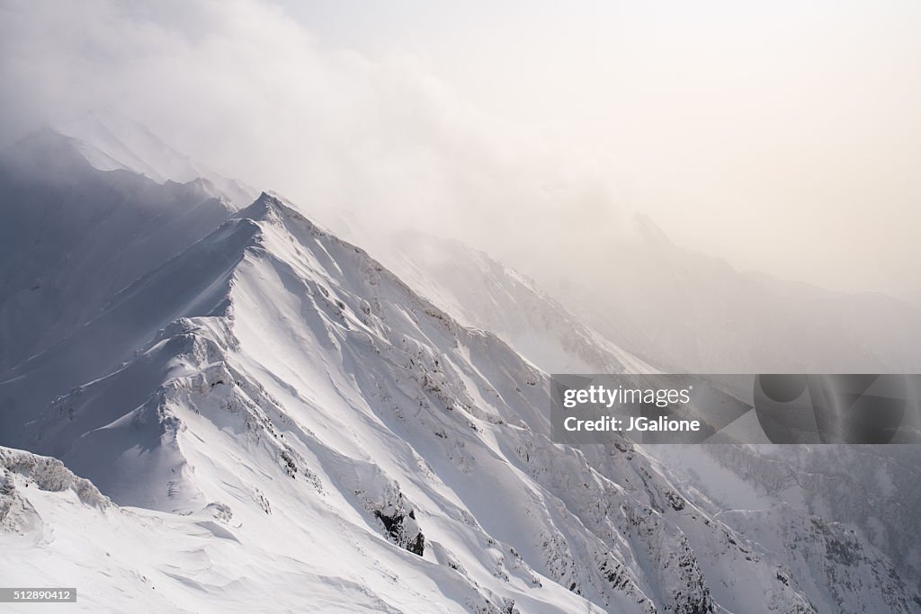 Winter landscape in the mountains