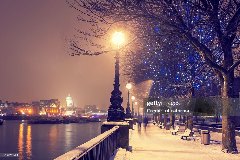 Snowy Christmas in London