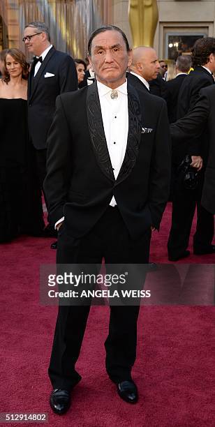 Actor Duane Howard arrives on the red carpet for the 88th Oscars on February 28, 2016 in Hollywood, California. AFP PHOTO / ANGELA WEISS / AFP /...
