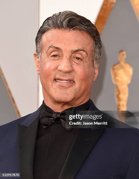 Actor Sylvester Stallone attends the 88th Annual Academy Awards at Hollywood & Highland Center on February 28, 2016 in Hollywood, California.