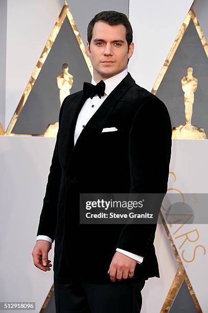 Actor Henry Cavill attends the 88th Annual Academy Awards at Hollywood & Highland Center on February 28, 2016 in Hollywood, California.