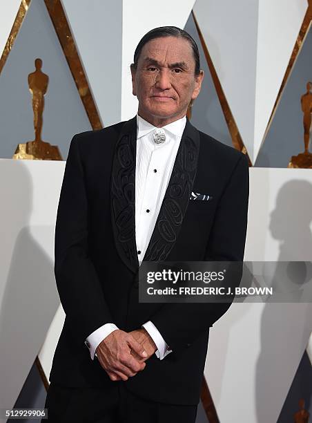 Actor Duane Howard arrives on the red carpet for the 88th Oscars on February 28, 2016 in Hollywood, California. AFP PHOTO / FREDERIC J. BROWN / AFP /...