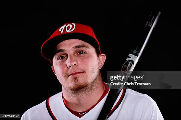 Tony Campana of the Washington Nationals poses for a portrait at Spring Training photo day at Space Coast Stadium on February 28, 2016 in Viera,...