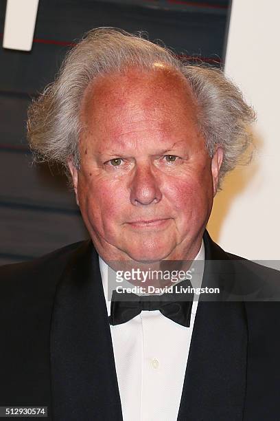 Journalist Graydon Carter arrives at the 2016 Vanity Fair Oscar Party Hosted by Graydon Carter at the Wallis Annenberg Center for the Performing Arts...