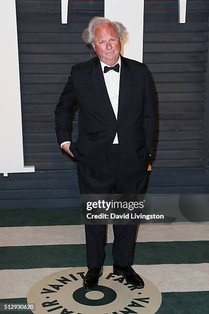 Journalist Graydon Carter arrives at the 2016 Vanity Fair Oscar Party Hosted by Graydon Carter at the Wallis Annenberg Center for the Performing Arts...