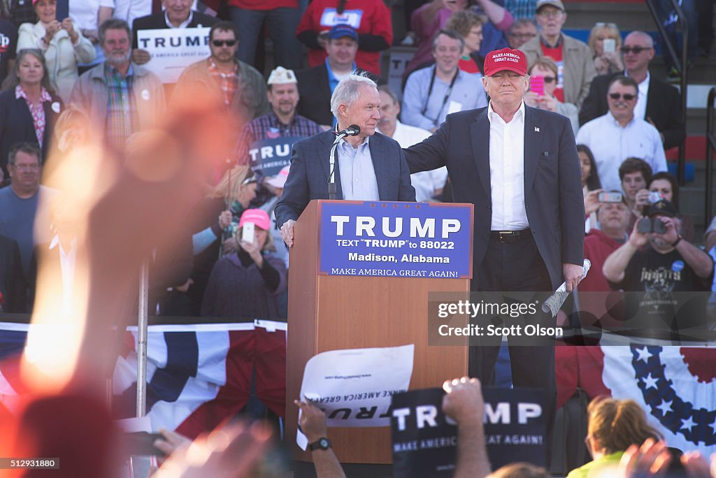 Donald Trump Holds Campaign Rally In Alabama Ahead Of Super Tuesday