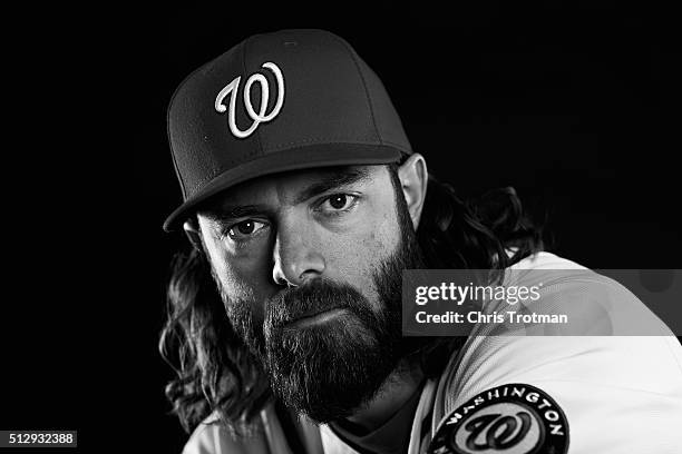 Jayson Werth of the Washington Nationals poses for a portrait at Spring Training photo day at Space Coast Stadium on February 28, 2016 in Viera,...