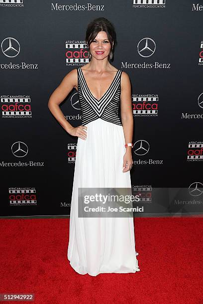 Danielle Vasinova arrives at the Mercedes-Benz and African American Film Critics Association Oscar viewing party at Four Seasons Hotel Beverly Hills...