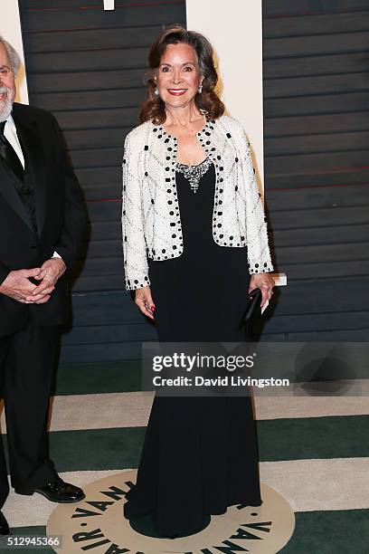 Jolene Schlatter arrives at the 2016 Vanity Fair Oscar Party Hosted by Graydon Carter at the Wallis Annenberg Center for the Performing Arts on...