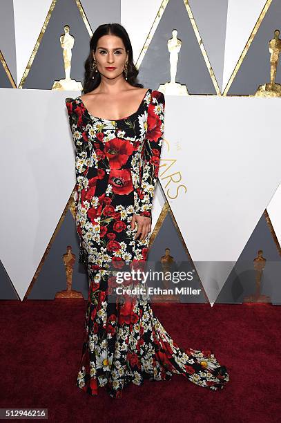 Actress Gianna Simone attends the 88th Annual Academy Awards at Hollywood & Highland Center on February 28, 2016 in Hollywood, California.