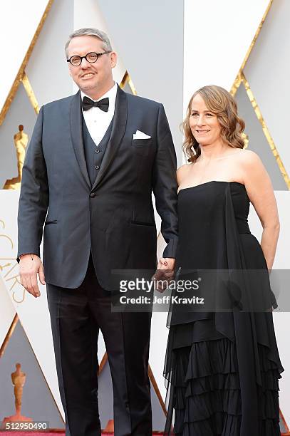 Directors Adam McKay and Shira Piven attend the 88th Annual Academy Awards at Hollywood & Highland Center on February 28, 2016 in Hollywood,...