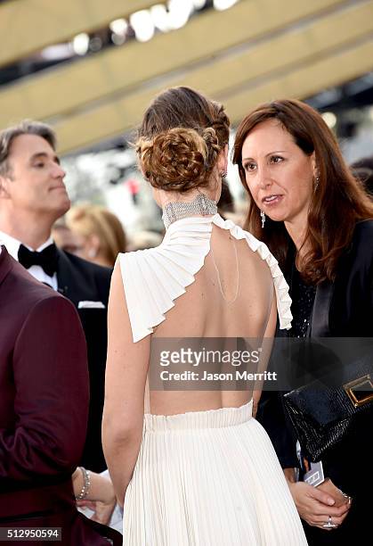 Actress Olivia Wilde, back detail, attends the 88th Annual Academy Awards at Hollywood & Highland Center on February 28, 2016 in Hollywood,...