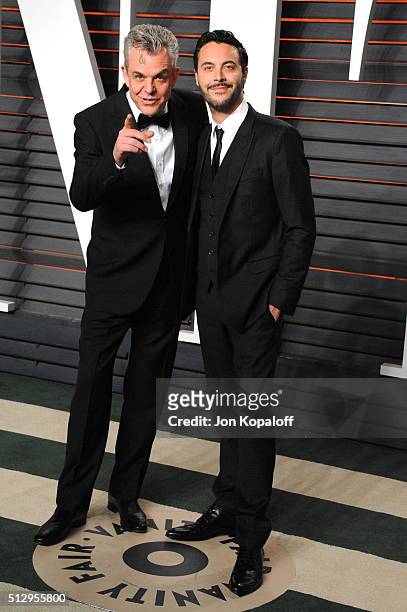 Actors Jack Huston and Danny Huston attend the 2016 Vanity Fair Oscar Party hosted By Graydon Carter at Wallis Annenberg Center for the Performing...