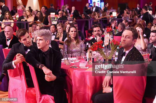 Daniel Christopher Preda, actors Joey Graceffa, Hilary Swank, wearing Bulgari, International Communications Director, Bulgari Stephane Gerschel...