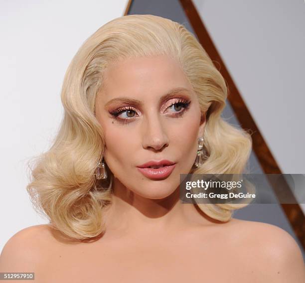 Singer/actress Lady Gaga arrives at the 88th Annual Academy Awards at Hollywood & Highland Center on February 28, 2016 in Hollywood, California.