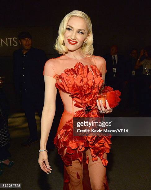 Gwen Stefani attends the 2016 Vanity Fair Oscar Party Hosted By Graydon Carter at the Wallis Annenberg Center for the Performing Arts on February 28,...