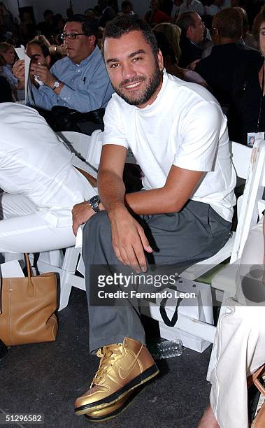 Shoe designer Edmundo Castillo attends the Derek Lam show during the Olympus Fashion Week Spring 2005 at Industria September 12, 2004 in New York...