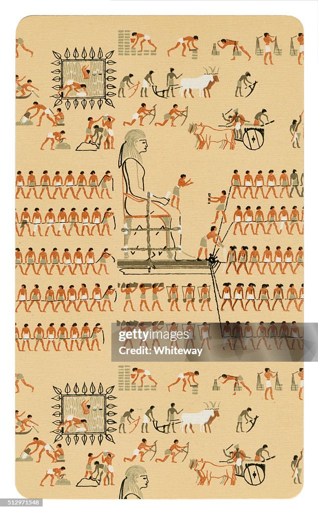 Spielkarte Rücken 4000 Jahre alte ägyptische modernen Hieroglyphen