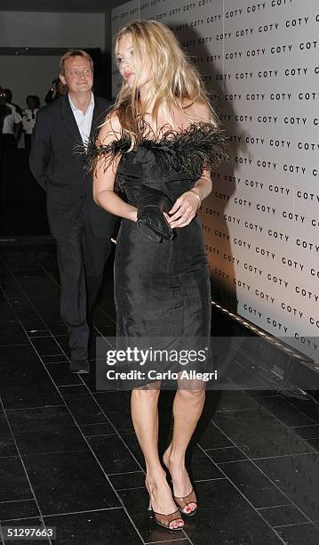 Model Kate Moss attends the Coty 100th Anniversary Party on September 12, 2004 at the American Museum of Natural History, in New York City.