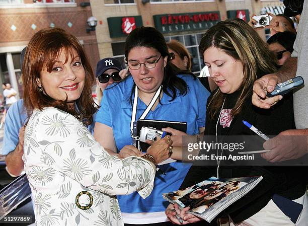 Actress Susan Sarandon attends a special screening "Noel" at the the Elgin Theatre during the 2004 Toronto International Film Festival on September...