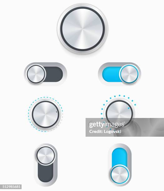 ilustrações, clipart, desenhos animados e ícones de vetor discos - volume knob