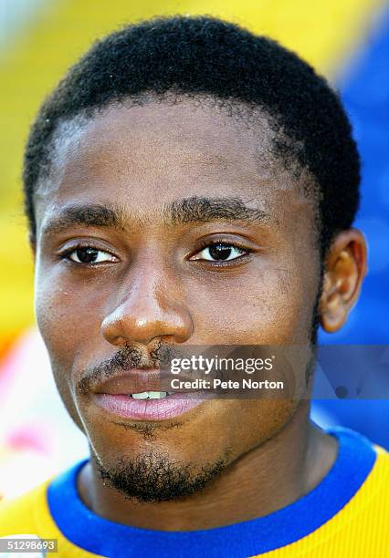 Portrait Derek Asamoah of Mansfield Town during the Coca Cola League Two match Mansfield Town v Northampton Town held at Field Mill, Mansfield on...