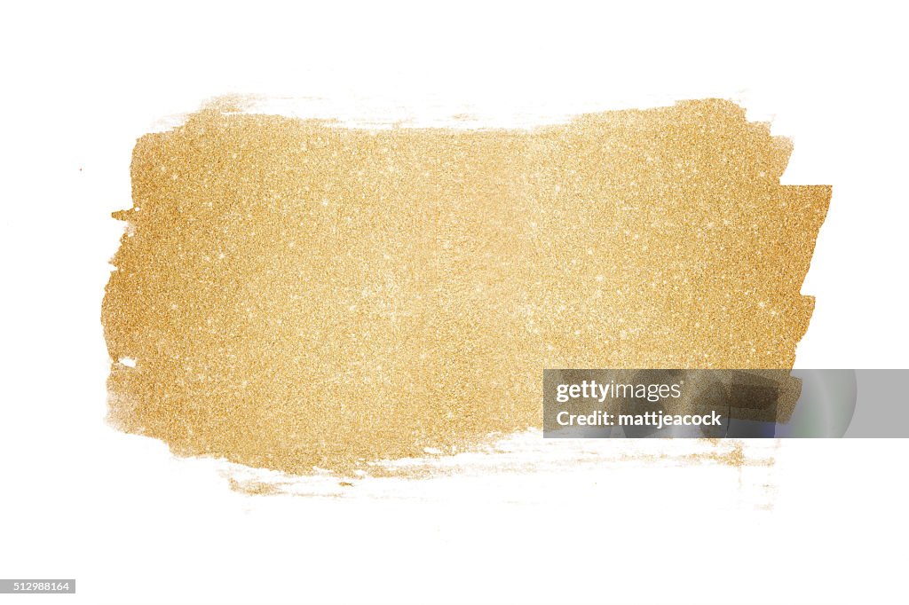 Gold glitter painted background
