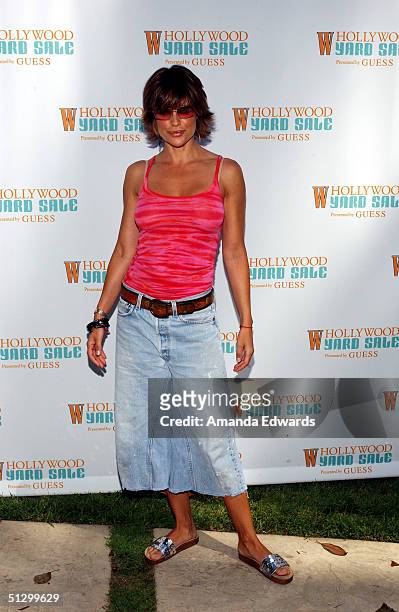 Actress Lisa Rinna attends the W Hollywood Yard Sale Preview Brunch on September 12, 2004 at a private residence in Los Angeles, California. The...