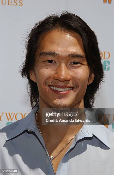 Actor Karl Yune attends the W Hollywood Yard Sale Preview Brunch on September 12, 2004 at a private residence in Los Angeles, California. The second...