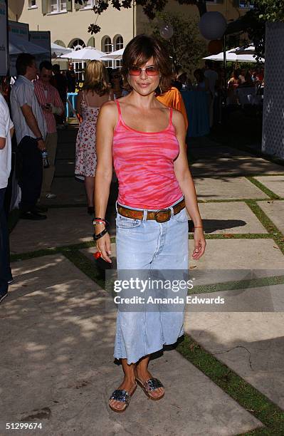 Actress Lisa Rinna attends the W Hollywood Yard Sale Preview Brunch on September 12, 2004 at a private residence in Los Angeles, California. The...