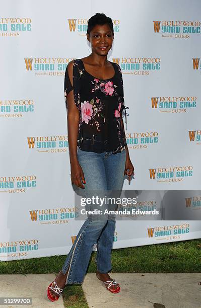 Actress Roshumba Williams attends the W Hollywood Yard Sale Preview Brunch on September 12, 2004 at a private residence in Los Angeles, California....