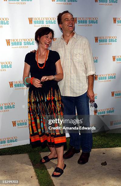 Actors Bradley Whitford and Jane Kaczmarek attend the W Hollywood Yard Sale Preview Brunch on September 12, 2004 at a private residence in Los...