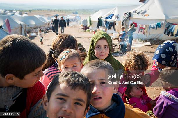 syrian refugees inside syria - refugee camp stock pictures, royalty-free photos & images