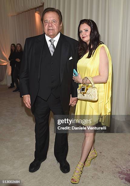 Actor Paul Sorvino and Dee Dee Sorvino attend Bulgari at the 24th Annual Elton John AIDS Foundation's Oscar Viewing Party at The City of West...