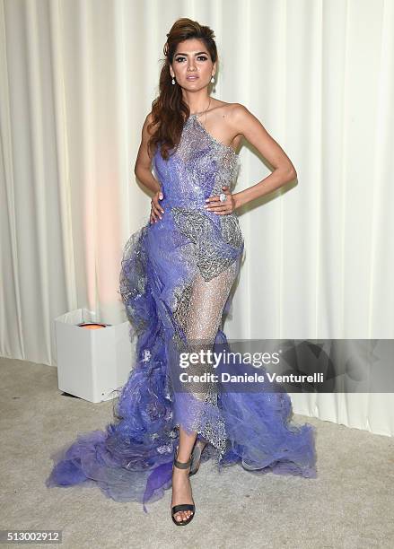 Actress Blanca Blanco attends Bulgari at the 24th Annual Elton John AIDS Foundation's Oscar Viewing Party at The City of West Hollywood Park on...