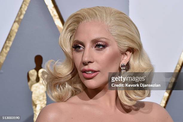 Actress Lady Gaga attends the 88th Annual Academy Awards at Hollywood & Highland Center on February 28, 2016 in Hollywood, California.