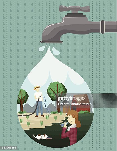 stockillustraties, clipart, cartoons en iconen met illustration of reforestation concept - onbekend geslacht