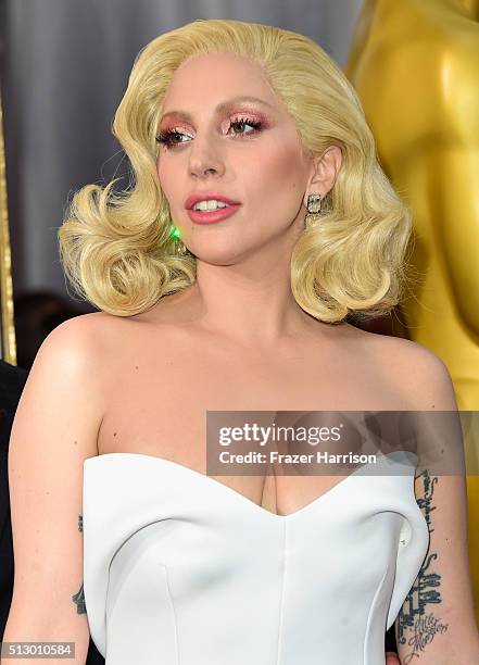 Singer Lady Gaga attends the 88th Annual Academy Awards at Hollywood & Highland Center on February 28, 2016 in Hollywood, California.