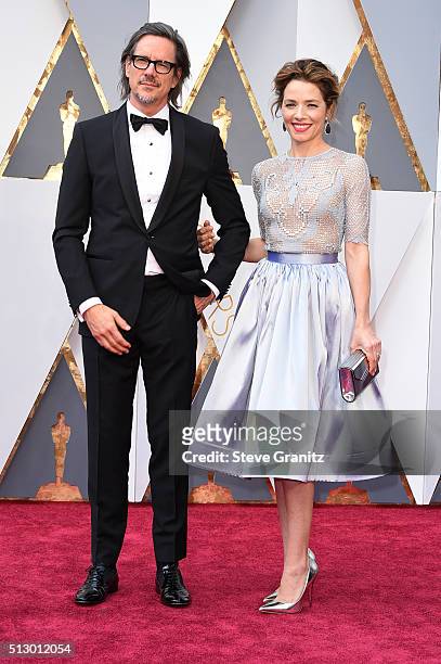 Charles Randolph and wife Mili Avital attend the 88th Annual Academy Awards at Hollywood & Highland Center on February 28, 2016 in Hollywood,...