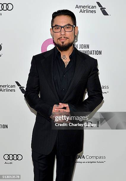 Musician Dave Navarro attends Neuro at the 24th Annual Elton John AIDS Foundation's Oscar Viewing Party at The City of West Hollywood Park on...
