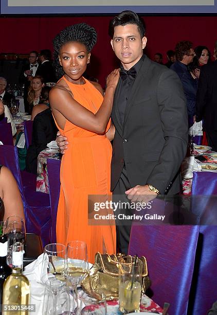 Singer Brandy attends Neuro at the 24th Annual Elton John AIDS Foundation's Oscar Viewing Party at The City of West Hollywood Park on February 28,...