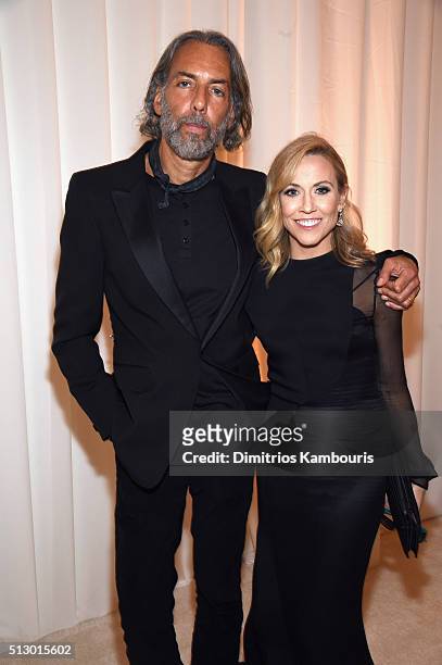 Scooter Weintraub and singer-songwriter Sheryl Crow attend the 24th Annual Elton John AIDS Foundation's Oscar Viewing Party at The City of West...