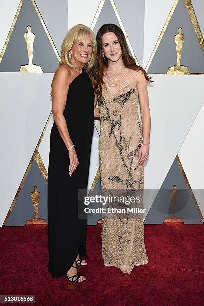 Second lady of the United States Dr. Jill Biden and Ashley Biden attend the 88th Annual Academy Awards at Hollywood & Highland Center on February 28,...